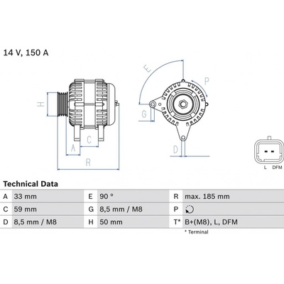 Alternátor BOSCH 0 986 046 260