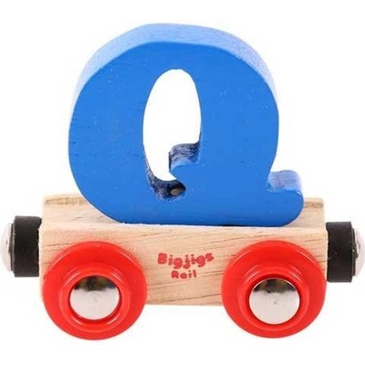 Bigjigs Rail Wagon Drevená vláčiková dráha písmeno Q