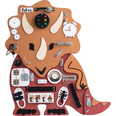 Foxy Family Activity board Triceratops červená