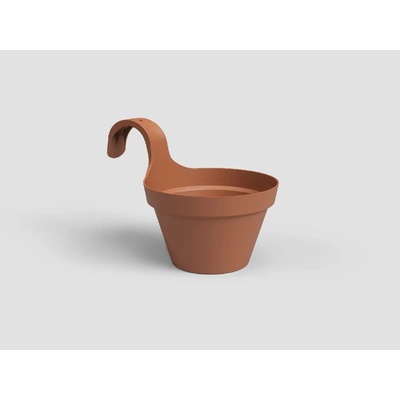 Artevasi Květináč CAPRI balkonový 20cm plast hnědá terracotta