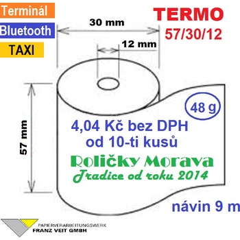 Termo 57/30/12 9 m-1ks=4,04 Kč cena za: 48g/m² 1 ks kotouček