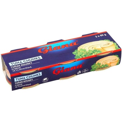 Giana Tuňák kousky ve vlastní šťávě 3 x 80 g