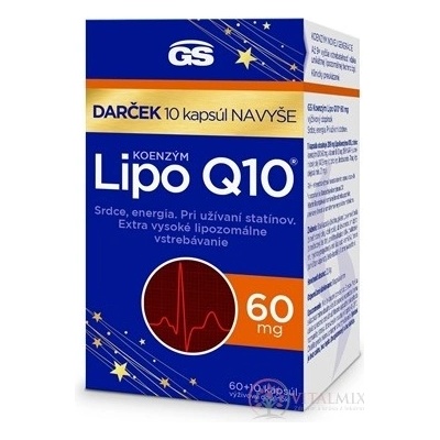 GS Koenzym Lipo Q10 60mg 2024 60+10 kapslí – Zboží Mobilmania