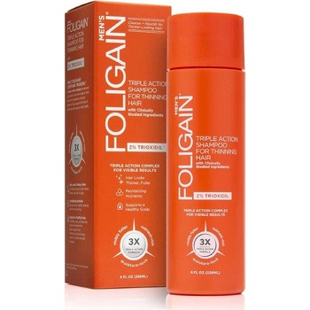 Foligain Triple Action šampón proti padaniu vlasov s 2% trioxidilom pre mužov 236 ml