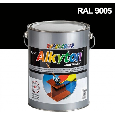 Alkyton hladký polomat RAL 9005 0,75L černá – Sleviste.cz