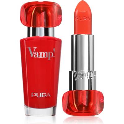 PUPA Vamp! Luminous Lipstick червило за плътни устни цвят 306 Outstanding Orange 3.5 гр