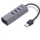 Dokovací stanice a replikátory portů i-Tec USB 3.0 Metal HUB 3 Port + Gigabit Ethernet U3METALG3HUB