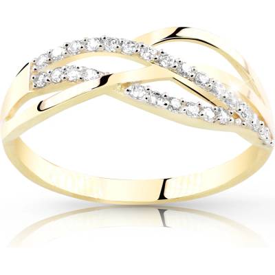 Cutie Jewellery gold Designově dámský prsten Z8036 ze zlata se zirkony Žlutá