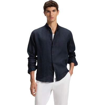 HUGO BOSS Риза с дълъг ръкав Boss Men's Liam Long Sleeve Oxford Shirt - Dark Blue