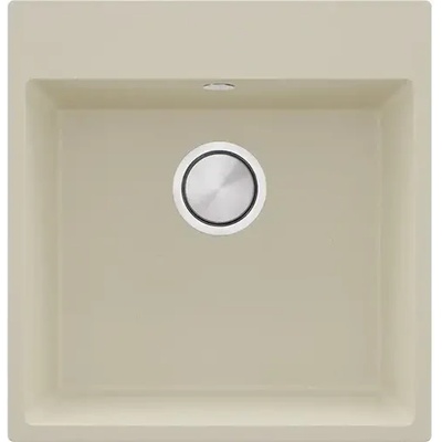 Твоят Стил Бежова кухненска гранитна мивка Рига 50 XL 480 x 500 мм