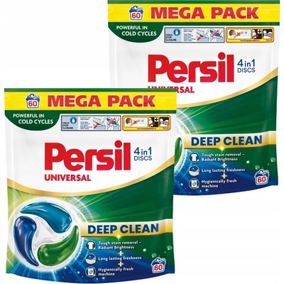 Persil Universal Deep Clean 4v1 prací kapsle čerstvé 2 x 60 PD