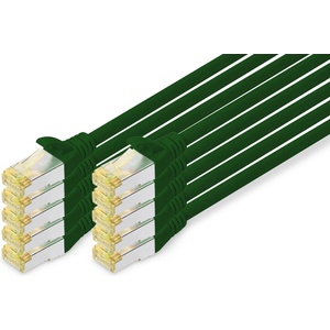 ASSMANN LAN cable Cat 6A - 3 m - 10 pieces - S/FTP shielded - green - DK-1644-A-030-G-10 (DK-1644-A-030-G-10)