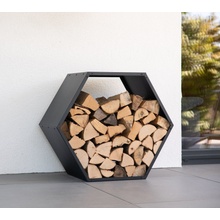 Westmann Bee oceľový stojan na palivové drevo 88 x 45 x 77 cm, čierny WMLG789