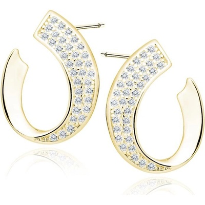 Lafira pozlacené stříbrné náušnice You Crystal Z1968EG