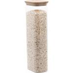 Pebbly Кухненски буркан за съхранение PKV-070, 2.6 л, стъкло / бамбук, Pebbly (PEBB3760132816678)