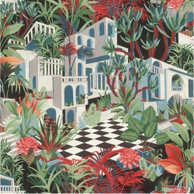 Rasch 687408 Vliesová tapeta na zeď Tropical House rozměry 0,53 x 10,05 m