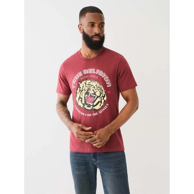 True Religion Тениска True Religion Men's Tiger Face Regular Fit T-Shirt - Choc Truffle