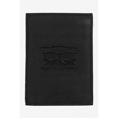 Levi's Kožená peňaženka Logo Wallet 77173-0372 Čierna