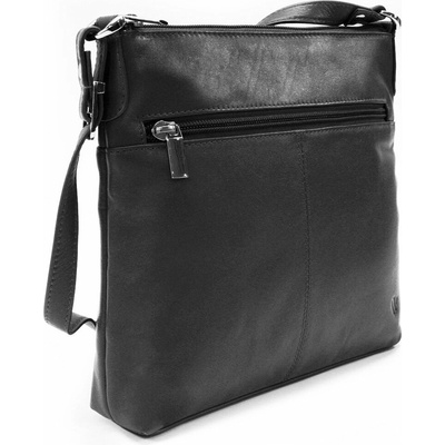 Arwel čierna kožená crossbody kabelka Vatie
