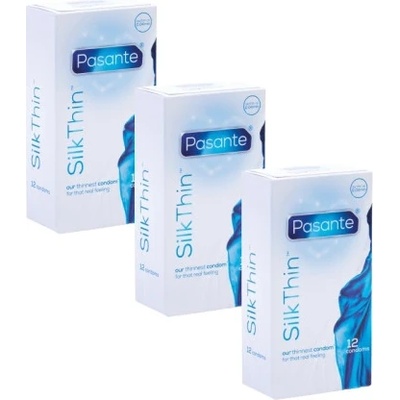 Pasante 36 бр. (3x12) Най-тънките презервативи Pasante Silk Thin
