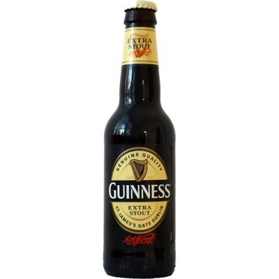 Guinness Extra Stout 10° 5% 0,33 l (sklo)