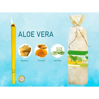 Hoxi svíce Ušní svíce s Aloe vera, v plátěném pytlíku 10 ks