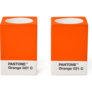 Copenhagen Design Свещници Pantone, за класически или чаени свещи, оранжеви, 2 бр (101720021)