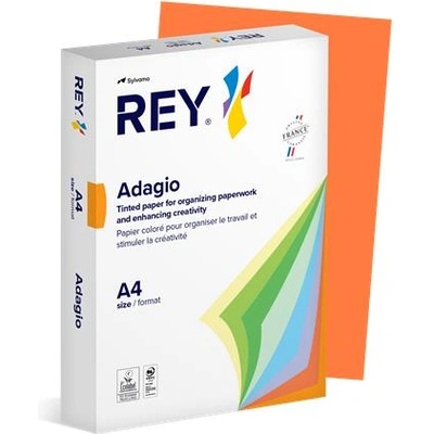 REY Копирна хартия, цветна, A4, 80 g, REY "Adagio", наситено оранжева RYADA080X492/548 ORANGE (RYADA080X492/548 ORANGE)