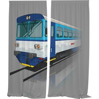 IMPAR Závěsy 810 modrá,140 × 250 cm