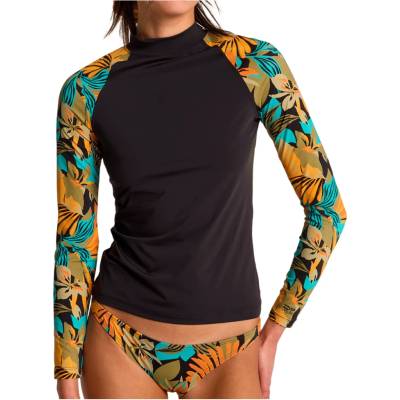 Billabong Дамска плажна тениска от ликра Billabong Women's L/S Rashguard Lycra - Black Pebble (150-6030-0114)