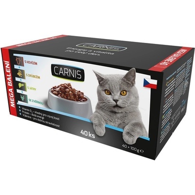 Carnis kapsičky hovězí, drůbeží, játra, zvěřina 40x100 g