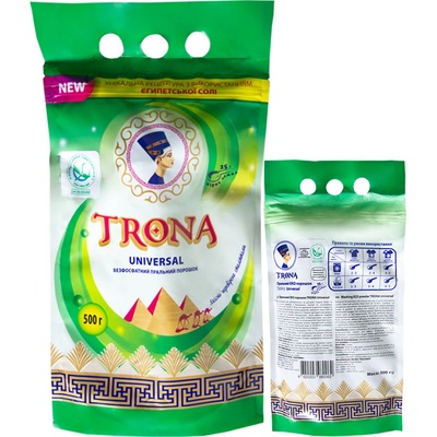 Trona bezfosfátový prací prášok na biele prádlo Universal 0,5 kg