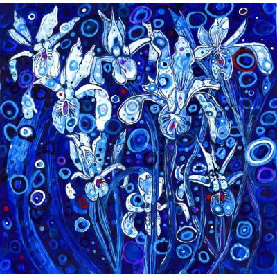 Grafika - Puzzle Sally Rich: Blue Iris - 1 000 piese