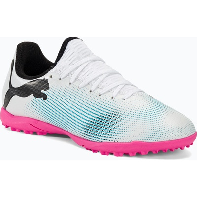 PUMA Детски футболни обувки PUMA Future 7 Play TT puma white/puma black/poison pink