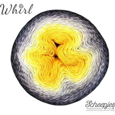 Whirl Sheepjes 787 černo-žlutý melír