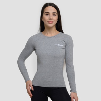 GymBeam Дамска тениска Basic Long Sleeve T-Shirt Grey XS