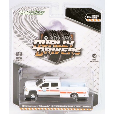 GreenLight Chevrolet Silverado HD 3500 Dually Service Bed CalTrans 2016 1:64
