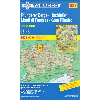 Tabacco: WK 37 Gran Pilastro Monti di Fundres Hochfeiler
