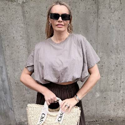 Luxianna balónové tričko Mokka hnědé