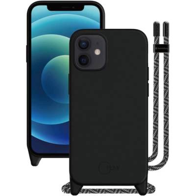 SwitchEasy Play Case - силиконов (TPU) калъф с въженце за носене за iPhone 12 mini (черен)