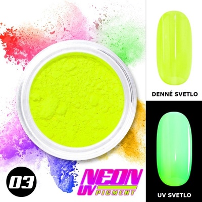 Allepaznokcie neónový pigment žlto zelený 03