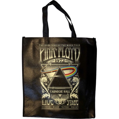 RukaHore Taška Pink Floyd Eco Shopper: Carnegie Hall Poster Black Back Print Čierna