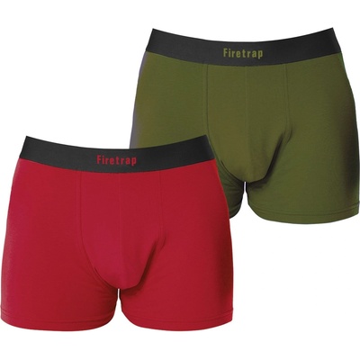 Firetrap Боксерки Firetrap 2 Pack Trunks - Red/Green