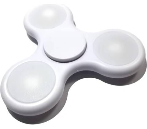 Fidget Spinner LED bílý