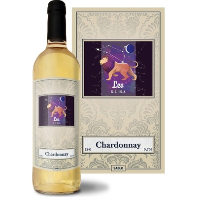 Sablio Lev Chardonnay biele suché víno 12 % 0,75 l (čistá fľaša)