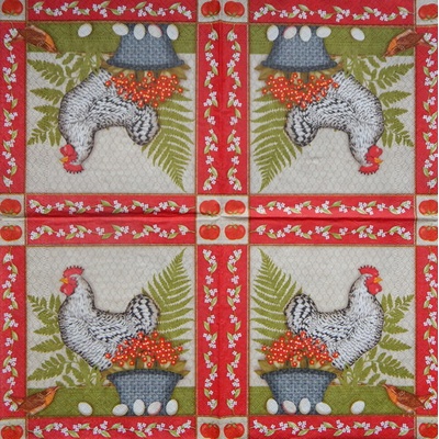 Nuoveau servítky 33x3 3cm Slepice
