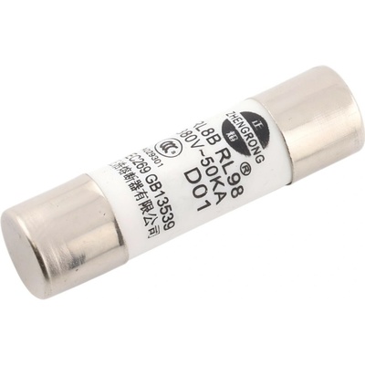 Poistka trubičková, keramická RL8B/RL98 10x38mm, 380V 4 A
