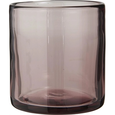 Ib Laursen Skleněný svícen kouřově růžový