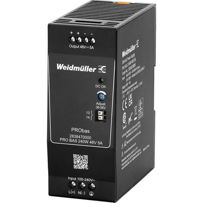 Weidmüller PRO BAS 240W 48V 5A sieťový zdroj na montážnu lištu (DIN lištu), 5 A, 240 W