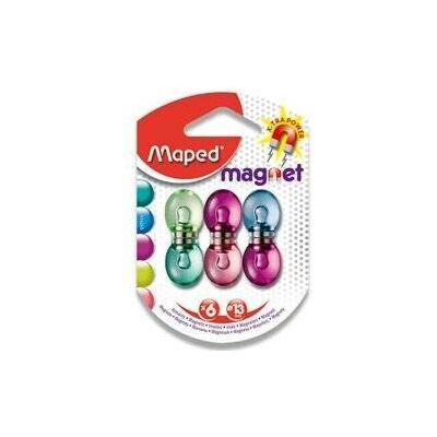 Maped silné magnety průměr 13 mm, 6 ks, barevné